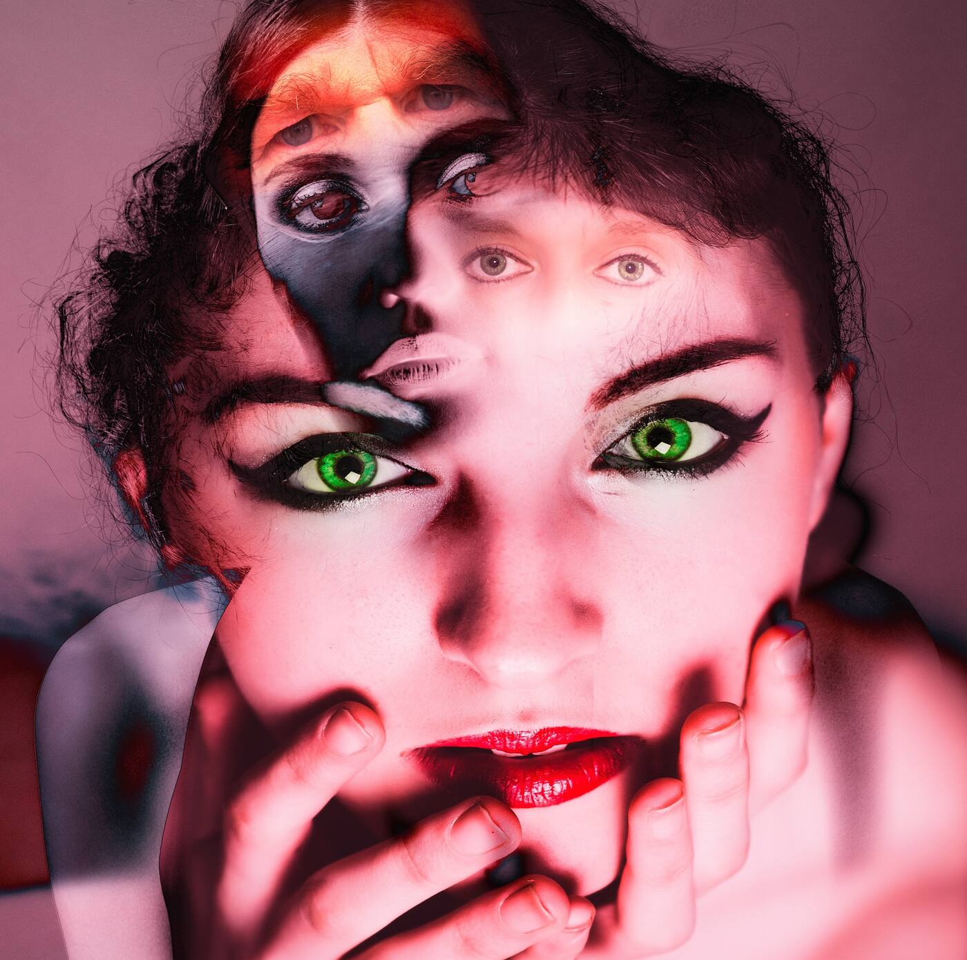 A split image contrasting light and shadow, representing the two extremes of bipolar disorder