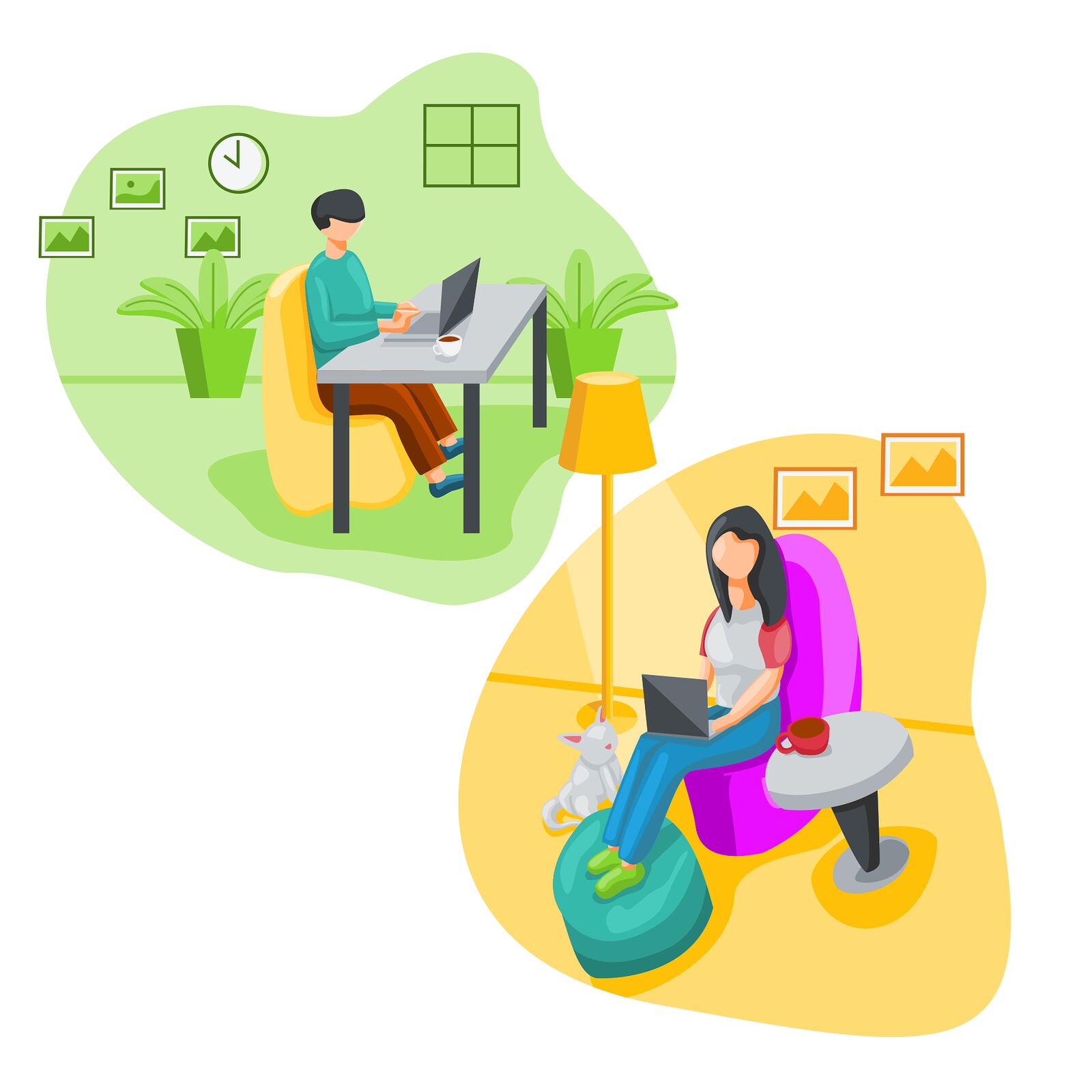 A person calmly closing their laptop at the end of the workday, representing healthy work boundaries